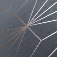 Muriva Kayla Luxury Geometric Charcoal & Rose Gold 703015 Wallpaper